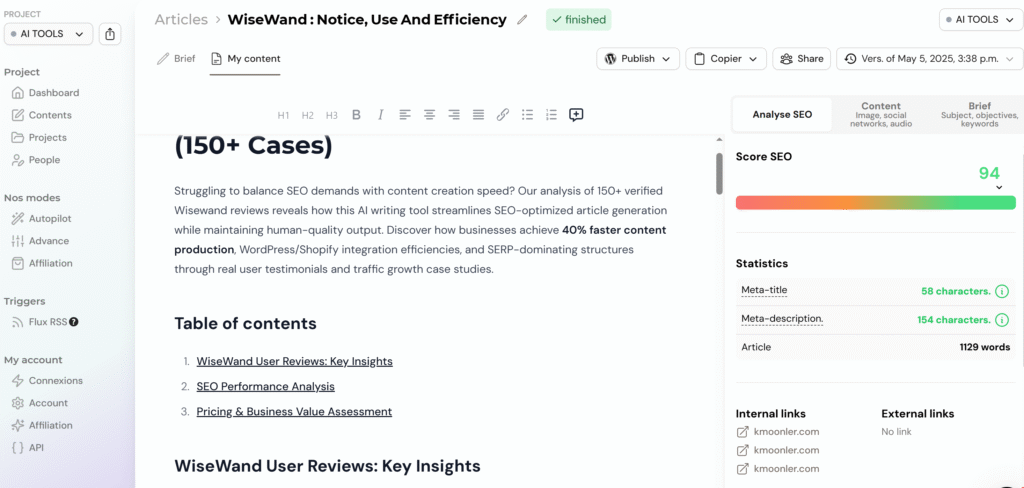 WISEWAND AI OPTIMISED SEO